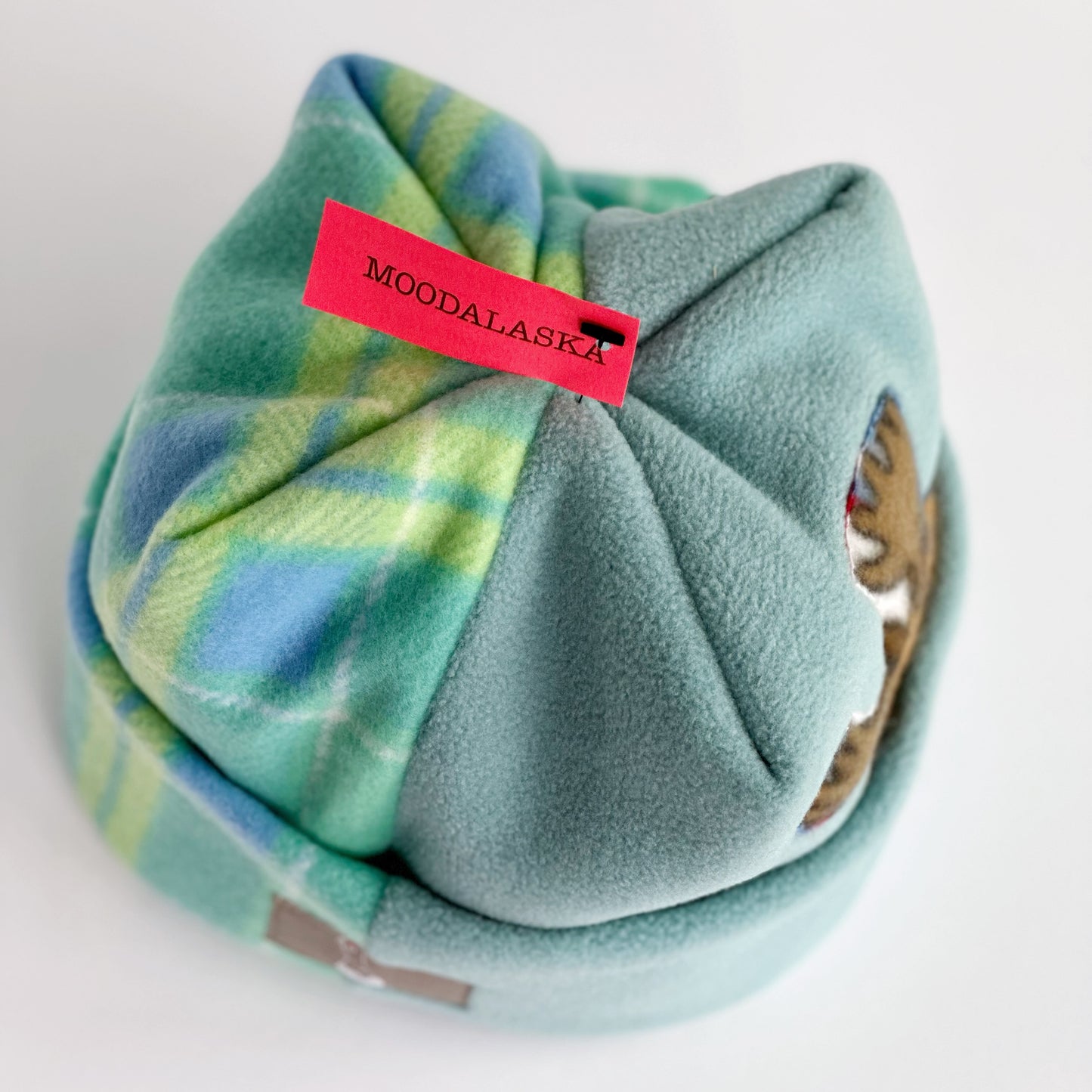 Plaid Moose Four Corner Beanie