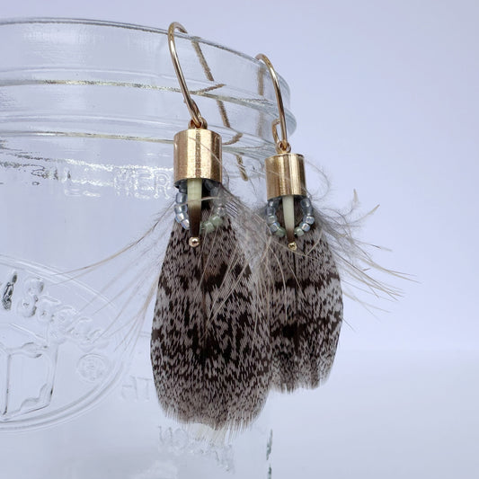 Ethereal Ruffed Grouse Earrings